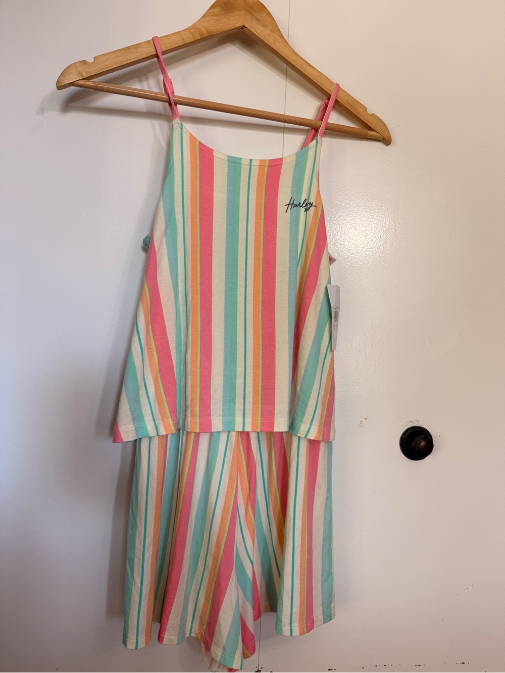 Hurley Girls Multicolor Pastel Stripe One-Piece